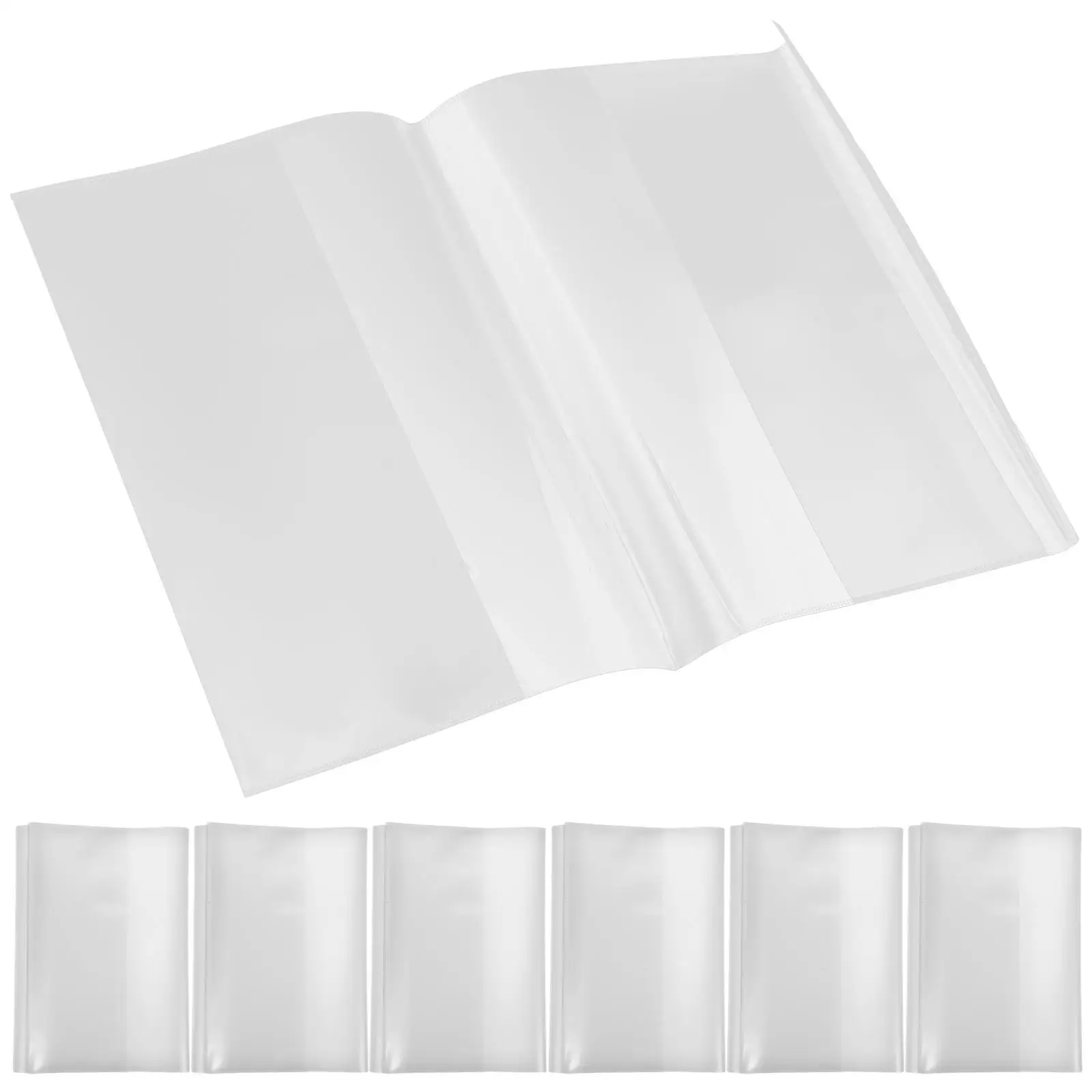 10 Pcs Clear Book Covers Reusable Static Electricity Plastic PP Textbooks Hardcover Notebook Cover Wear Resistant Tear