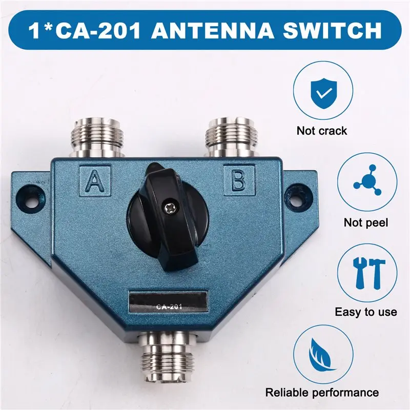 A59Z-UHF Female Connector Adapter Converter Manual 1.8-600Mhz Ham Radio Antenna Coaxial Switcher CA201 Aerial Coax Switch Mhz