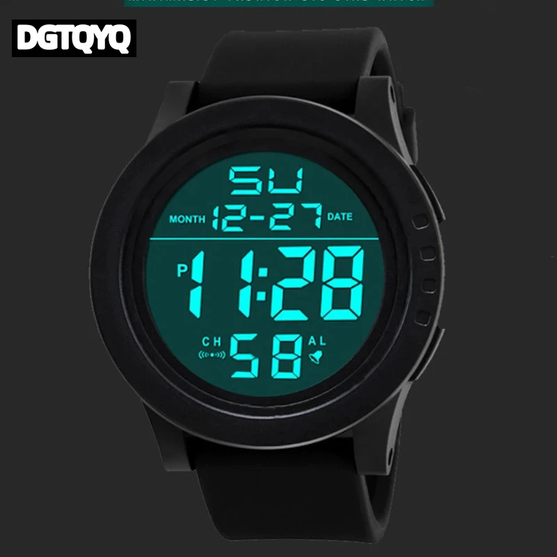 Men Sport LED Watches Top Brand Men Digital Clock Multi-Functional Rubber Man Fitnes Athlete Timekeeping Electronic Watch Reloj