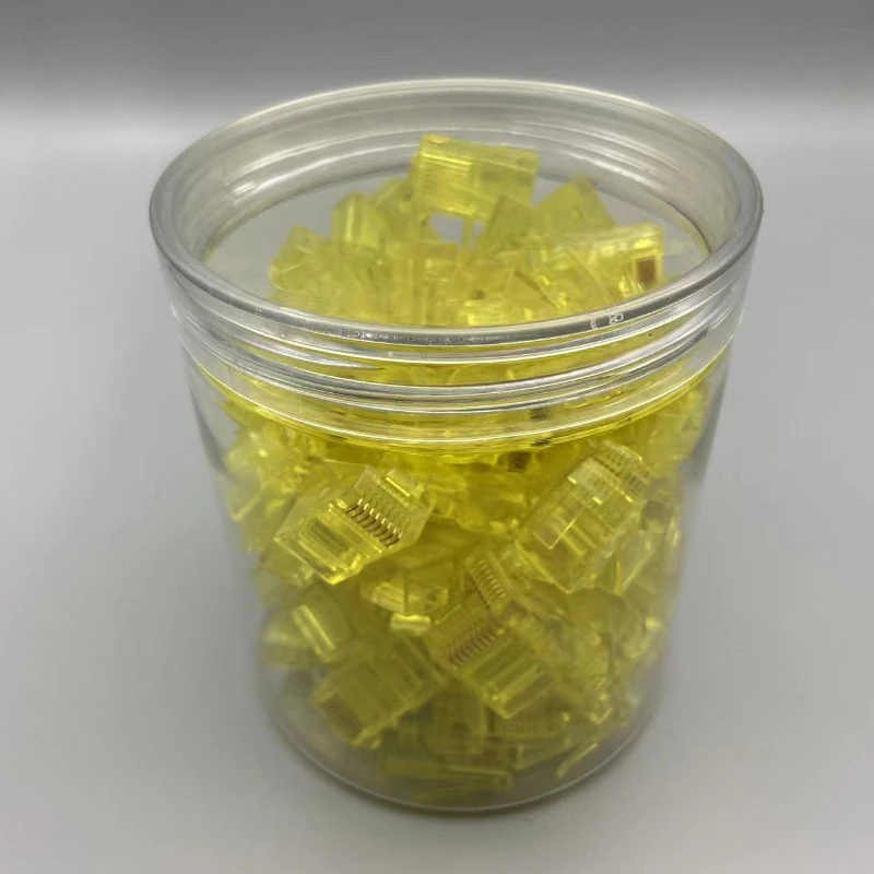 ‌Premium RJ45 Modular Plugs 100PCS‌ - CAT5E Network Connector, Low Resistance, Easy Installation, Limited-Time Bulk Sale