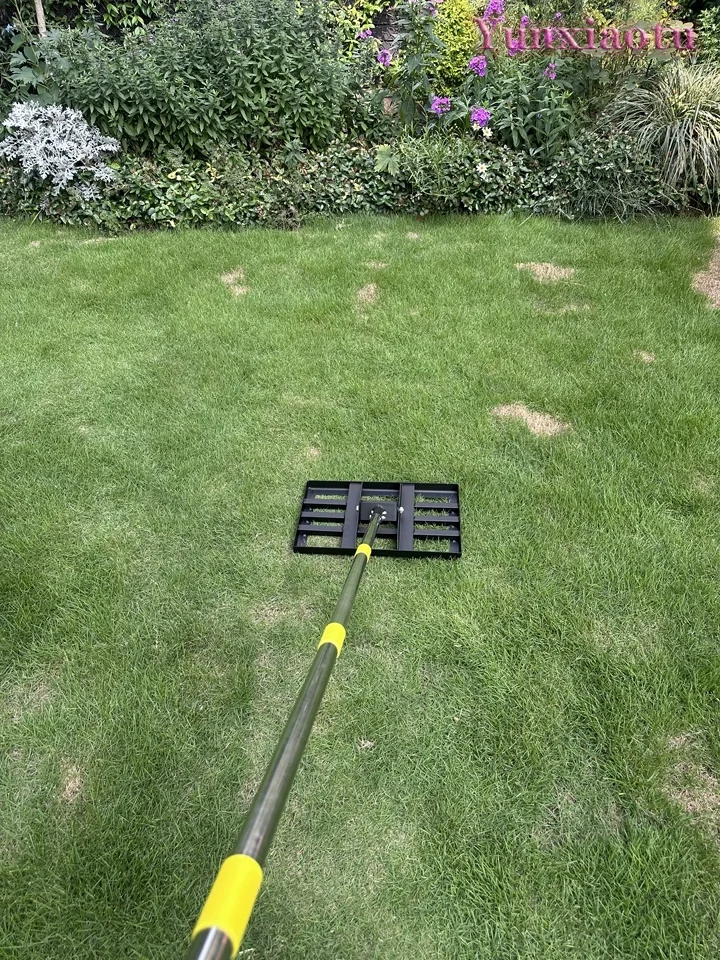 Lawn Leveling Rake, Hand Push‑Pull Soil Leveler, Garden Beach Ground Fertilizer Smoothing Tool