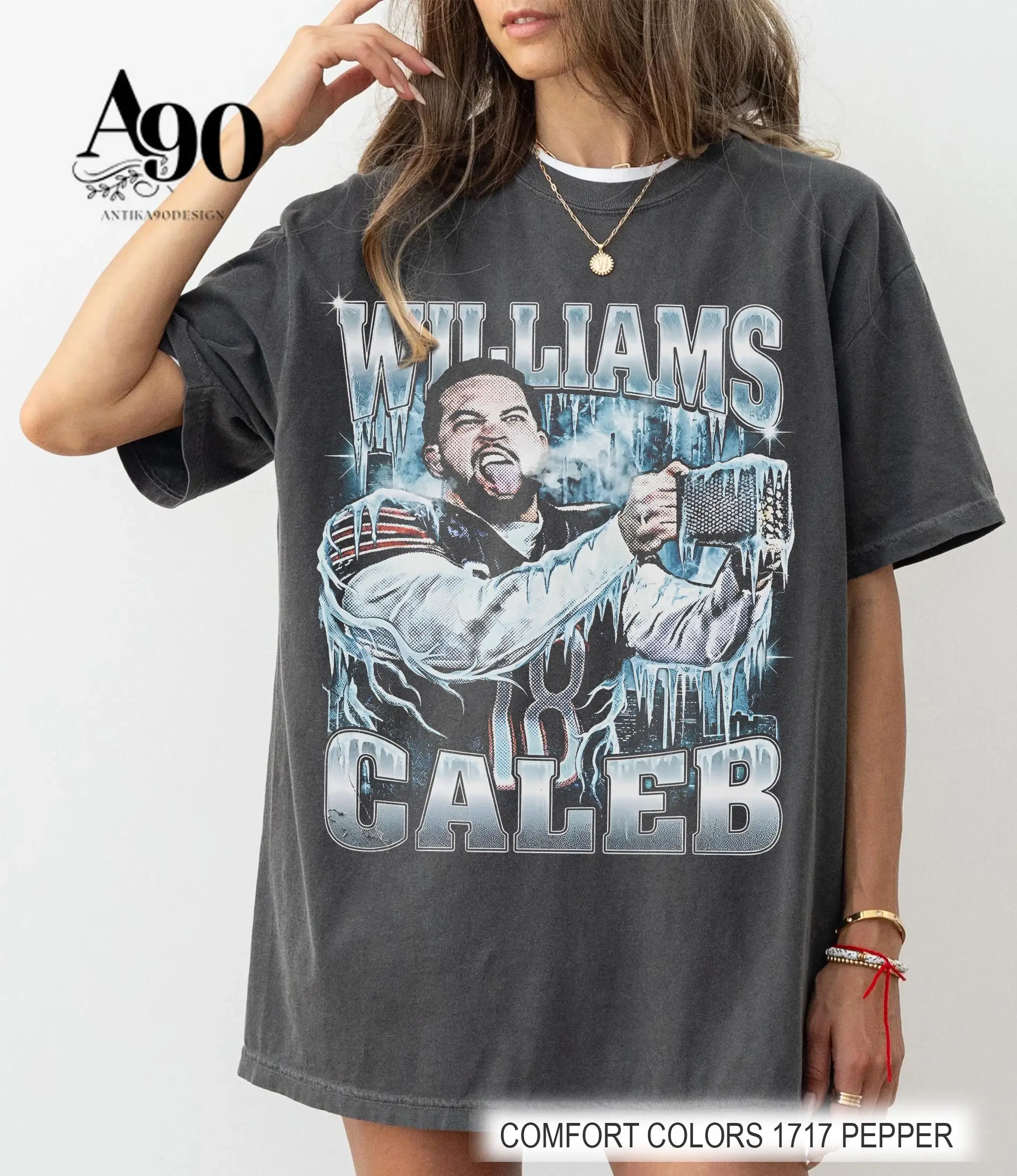 

Caleb Williams Grates Cheese - Fun Printed Pattern Shirt for Casual Daily Outdoor Streetwear T-shirt