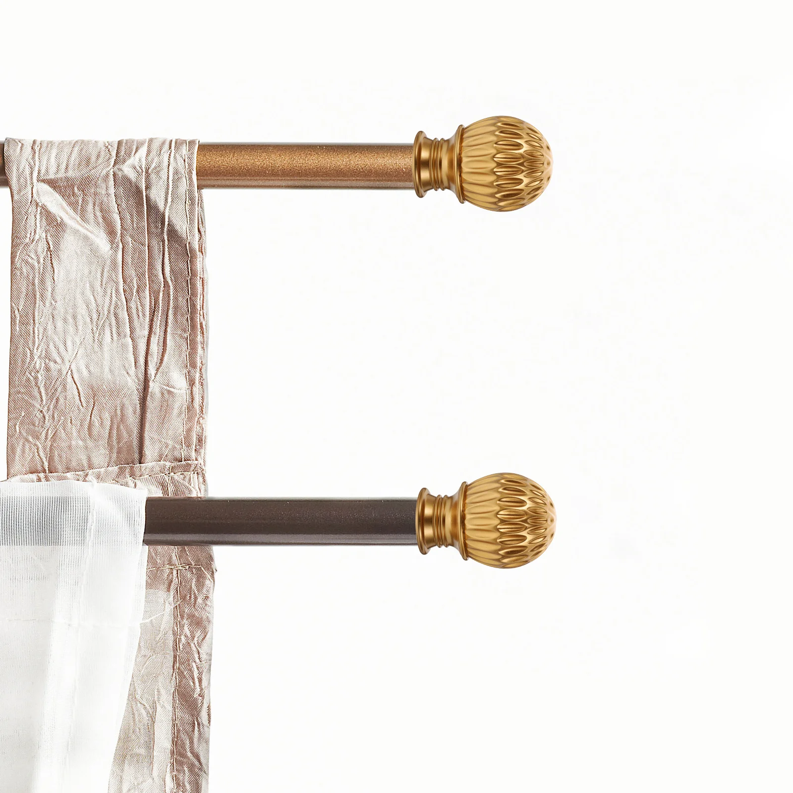 

4Pcs Delicate Curtain Rod Head Decor Functional Curtain Rod Final Wear Resistant PP Accessories for Window Treatment