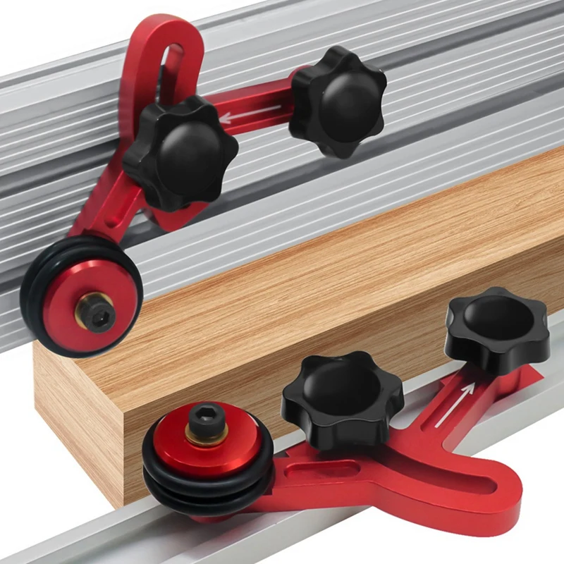 Multifuncional Bearing Roller Presser Set, carpintaria, alimentação unidirecional, placa de penas, Flip Table, serrar, DIY, fácil instalação