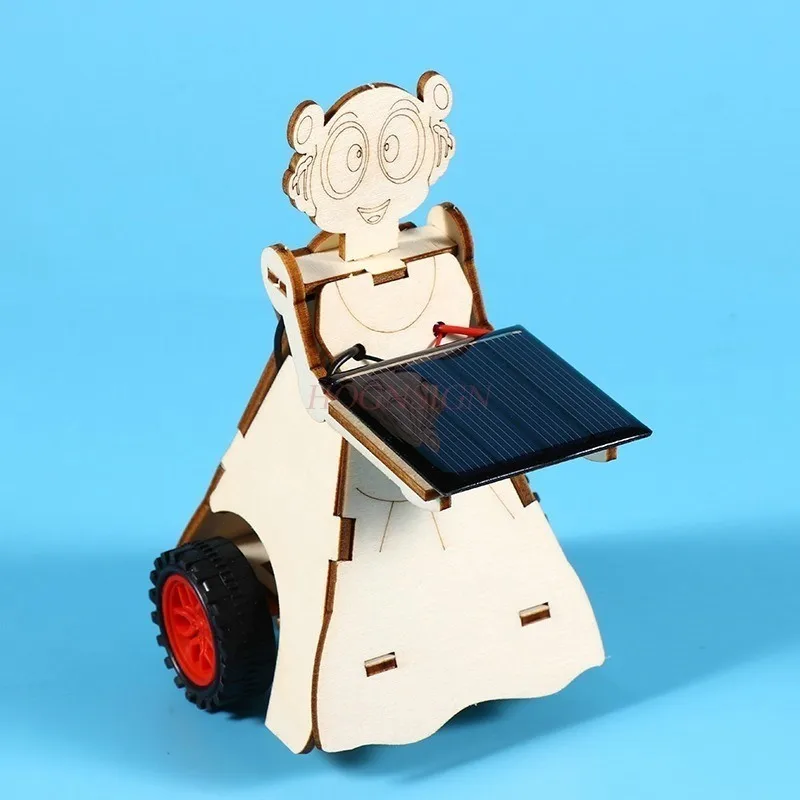 1set Solar powered food delivery robot technology, small handmade, student homework assembly, DIY material package