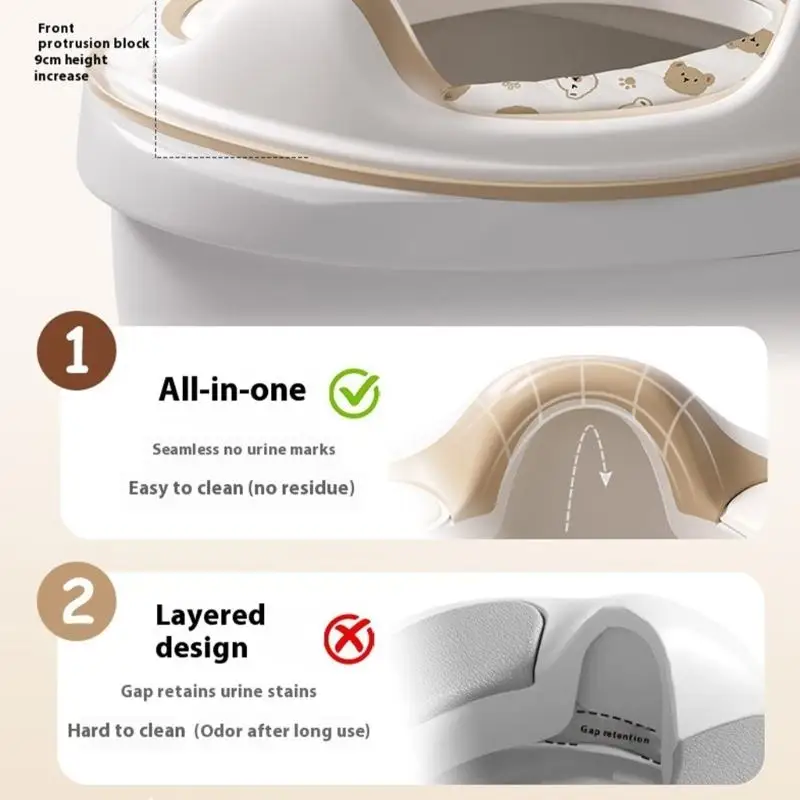 U13F Criança ajustável da criança com tampa assento Potty Base não deslizamento para a rotina banheiro independente segura