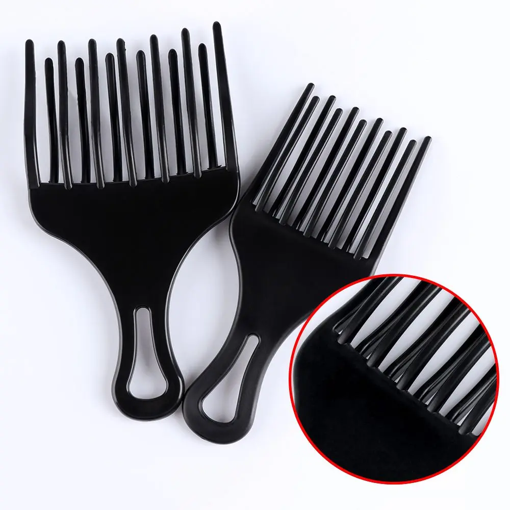 New High & Low Gear Teeth Anti-static Hairdressing Afro Hair Pick Comb Wide Tooth Comb Hair Fork Brush Salon Styling Tool