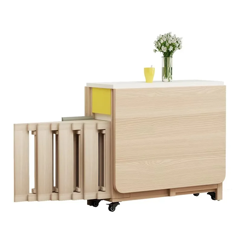 

Hot Sale Modern Wooden Dining Room Furniture Set Folding Table with Chairs