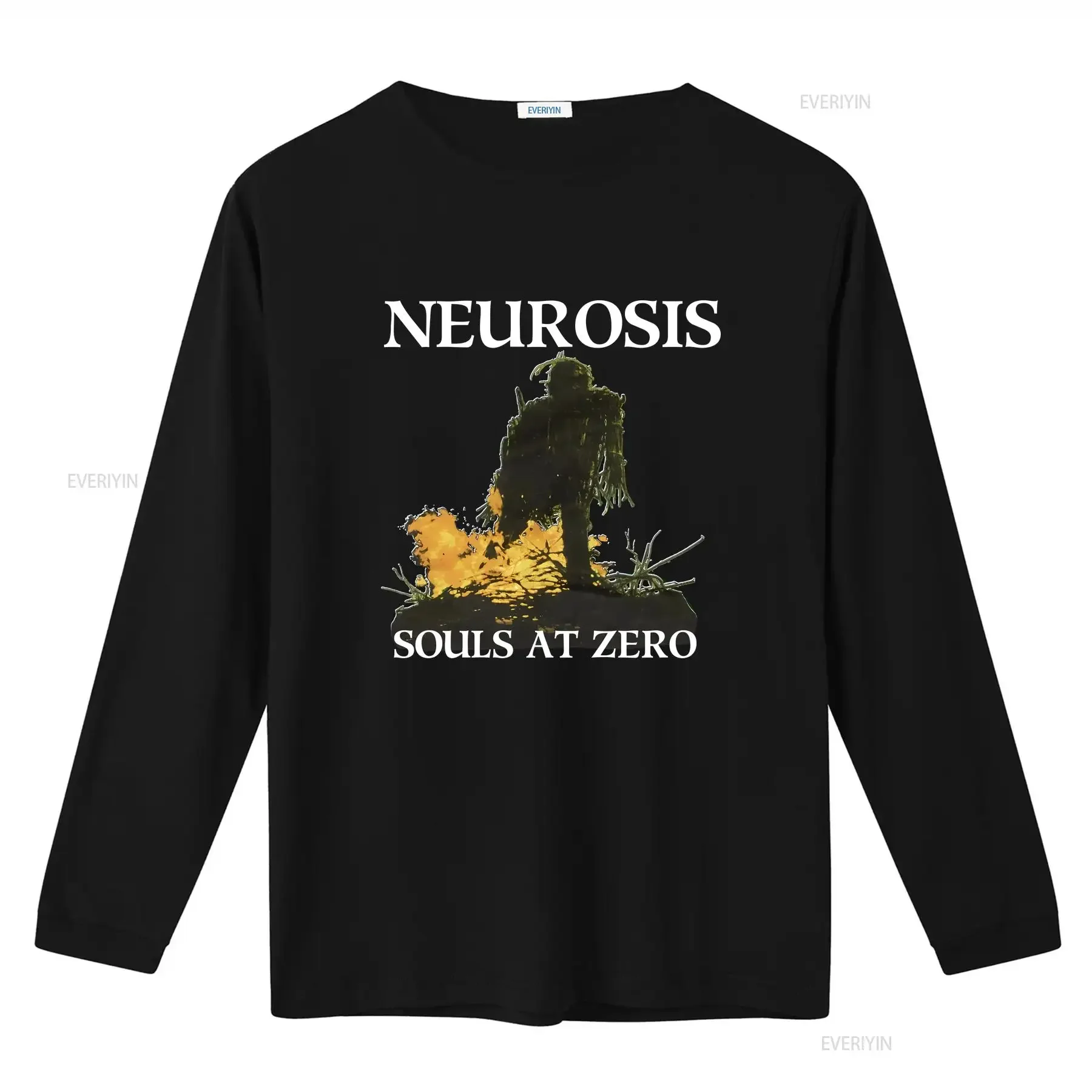 طبعة جديدة من NEUROSIS 1992 Souls at Zero تي شيرت علامة تجارية جديدة من القطن الثقيل TE6064 ملابس كلاسيكية مغسولة ناعمة غير رسمية مصممة برسومات #3