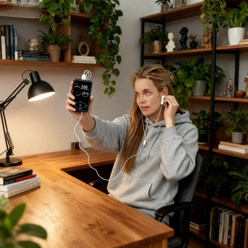 

Электронный импульсный массажер, зажим для ушей для быстрого сна и снятия головной боли при депрессии, мигрене