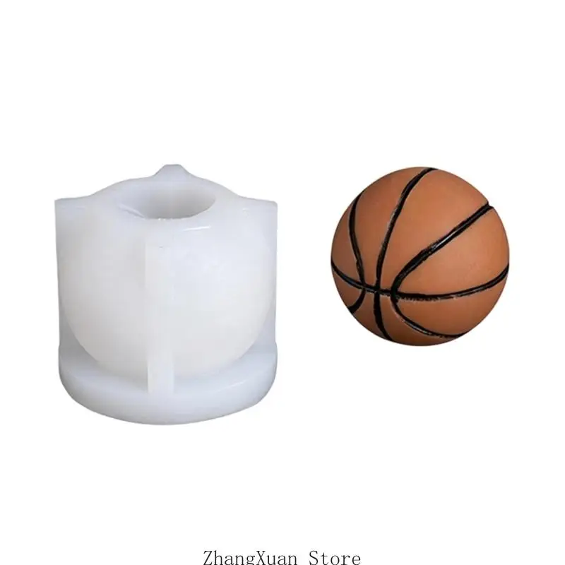 DIY-Silikon-Kerzenform-Set mit Fußball-Basketball-Volleyball-Designs 3XUF – Detail 9