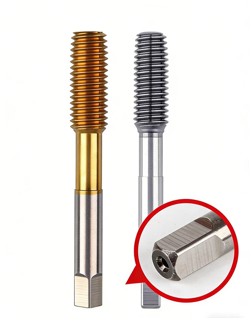 1Pcs M8 Roll Form Tap Ti-coated HSS Right Hand Tap Drill Hand Tools Screw Thread