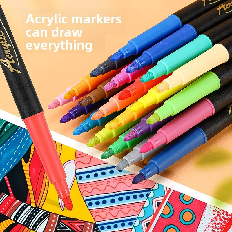 

12 24 36 Colors Metallic Markers Pens colors Paint Pens for Black Paper, Glass, Rock Painting, DIY Scrapbook Album