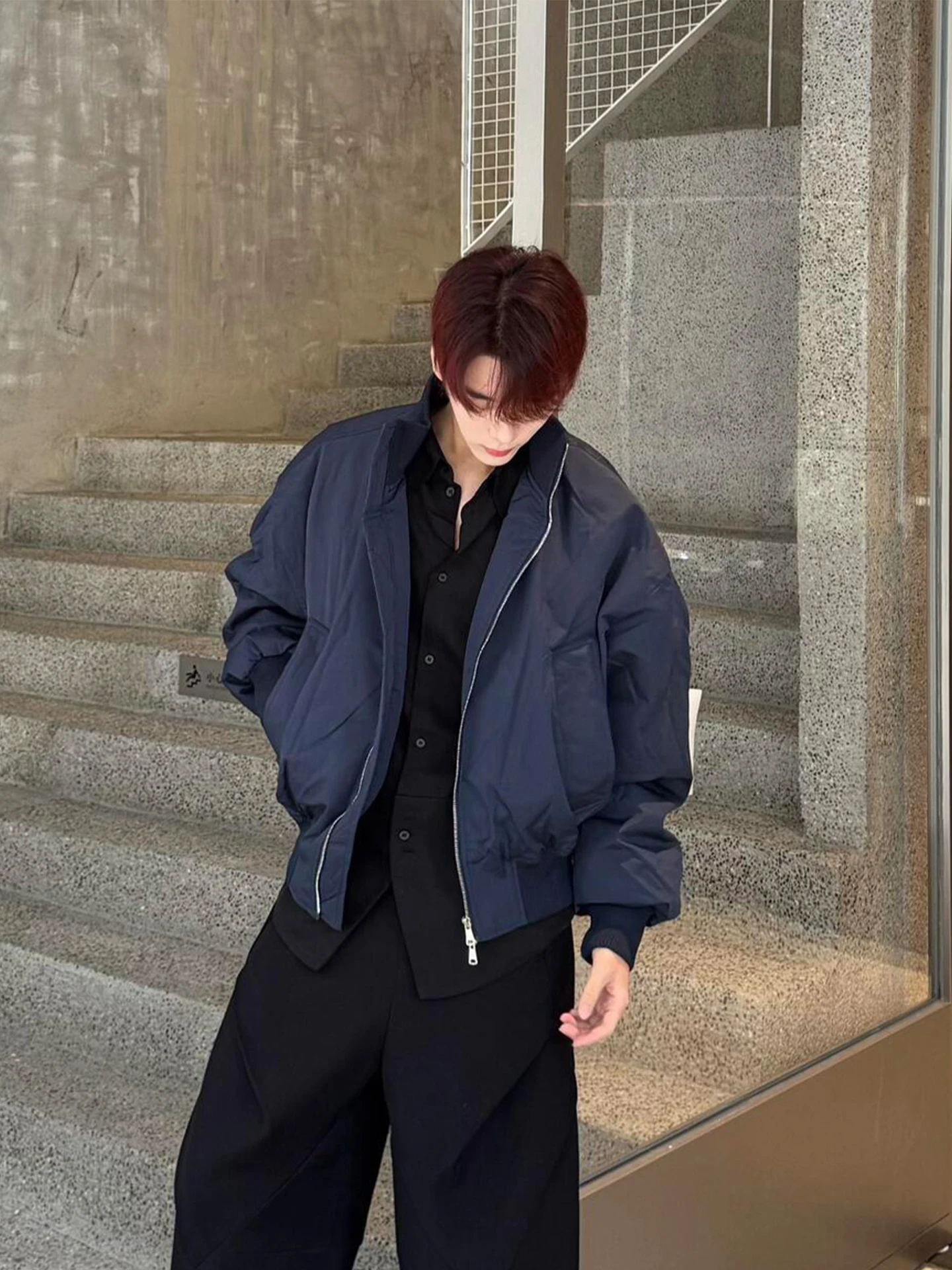 

Cleanfit Thiened ort Cotton Jaet Men's Sle Warmth Stand Collar ape Bomber Jaet Stand Edition Winter Outerwear