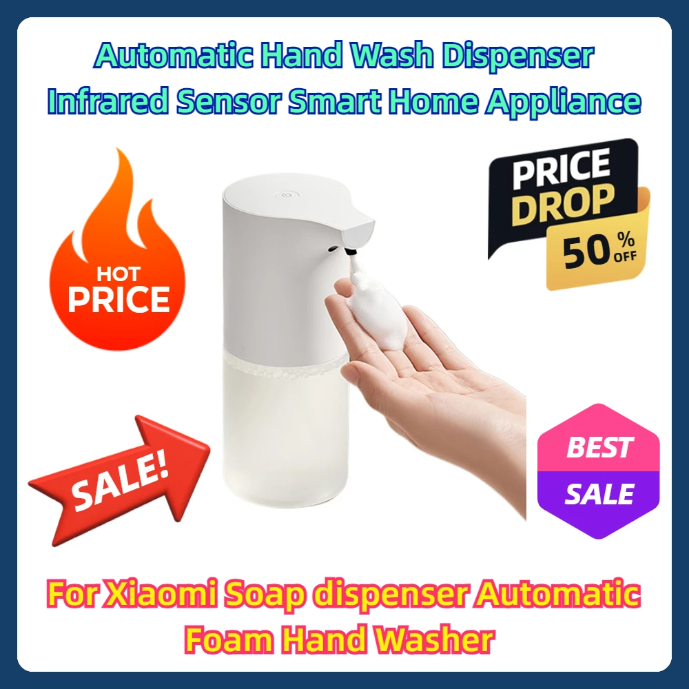 

Automatic Hand Wash Dispenser Infrared Sensor Smart Home Appliance For Xiaomi Soap dispenser Automatic Foam Hand Washer