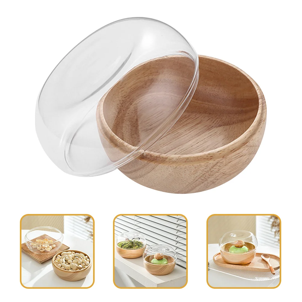 

Dessert Bowl Wooden Fruit Salad Snack Serving Bowl Dried Fruits Nut Container Multipurpose Wood Food Holder Household