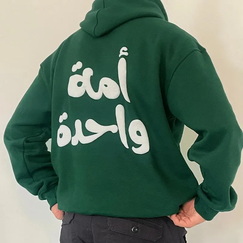 

2025 Autumn and Winter 100% Cotton One Nation Print Hoodie High-end Luxury Is for Both Men and Women Top Y2k