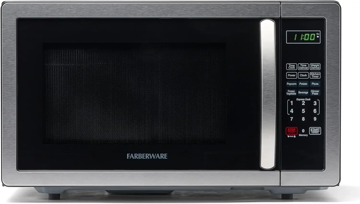 

NEW Countertop Microwave 1000 Watts, 1.1 cu ft - Microwave Oven With LED Lighting and Child Lock - Perfect for Apartments