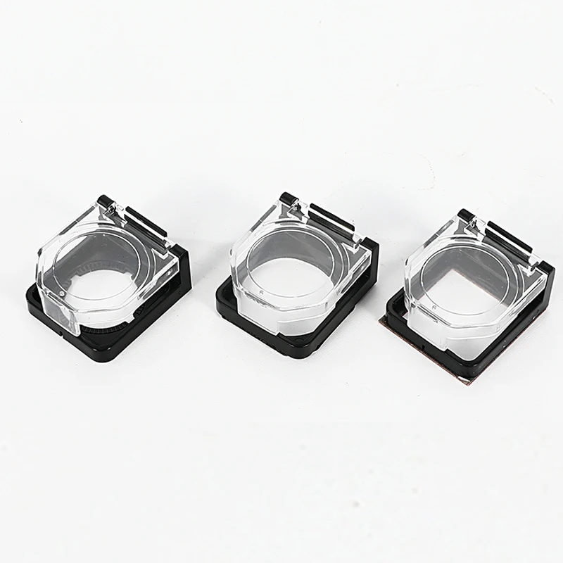 22mm button switch protective cover dust cover flap round flat button square hole back belt