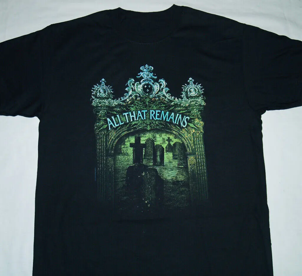 ALL THAT REMAINS - Cemetary Short Sleeve Cotton Black All size Shirt AH355