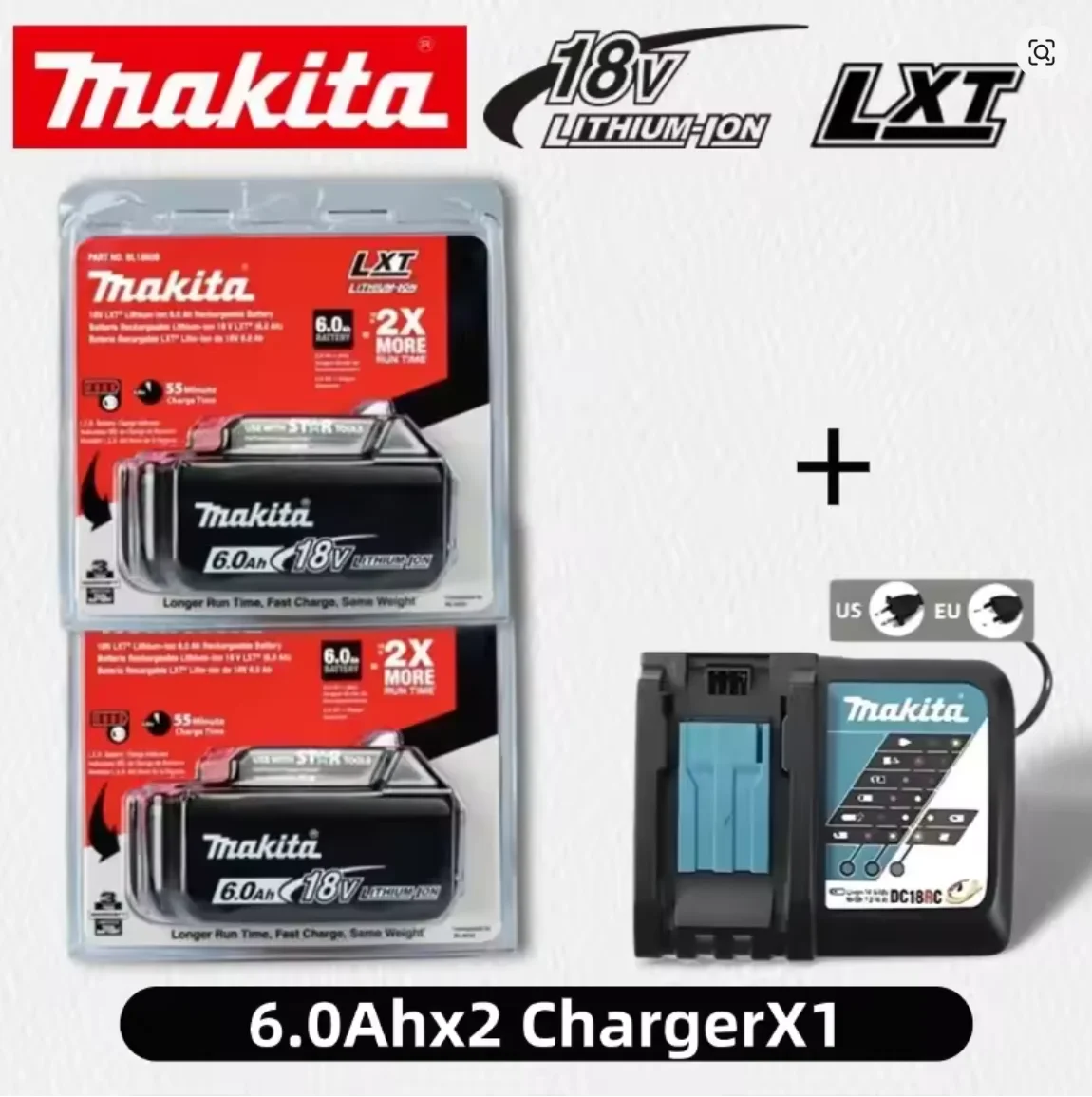 

Original Makita 6Ah for Makita 18V Battery BL1830B BL1850B BL1850 BL1840 BL1860 BL1815 Replacement Lithium Battery