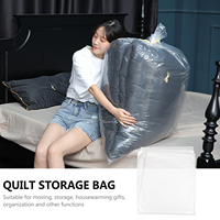 4 Pcs Storage Bags for Quilt Clothes Bedding Large Size Waterproof Foldable Transparent Plastic Container ganizer
