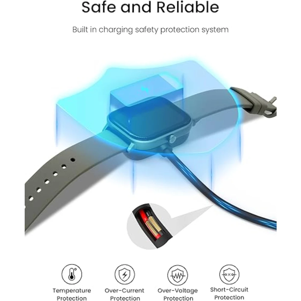 ل Amazfit GTS 2 /GTS 2 Mini/GTR 2e/Bip 5/Bip 3/Bip U شاحن USB شاحن ساعة ذكية كابل شحن استبدال شاحن