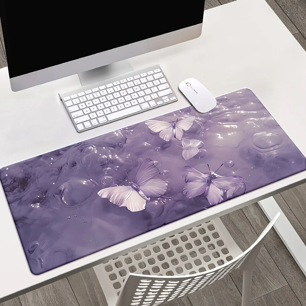 

Water Butterfly High-definition printing XXL game mouse pad Rubber base anti-slip, suitable for both office and home use