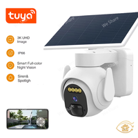 Tuya Solar WiFi PTZ Security Camera Outdoor Panoramic HD Full Color Night Vision IP66 Motion Track AI Human Detection IP Cam