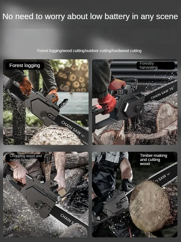 

110V/220V Professional Electric Chainsaw with Powerful Lithium-ion Battery and Portable Design DE