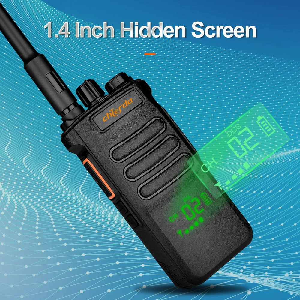 Chierda 108D Mini Walkie Talkie Rechargeable 10W Walkie-Talkies 1 or 2 pcs PTT  Long Range Two Way Radio For Hunting 10KM