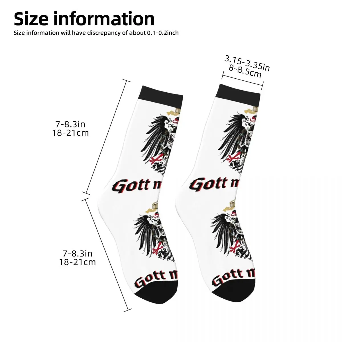 Winter Warm Harajuku Women Men God With Us Coat Of Arms Of The German Empire Socks Breathable Sports Socks