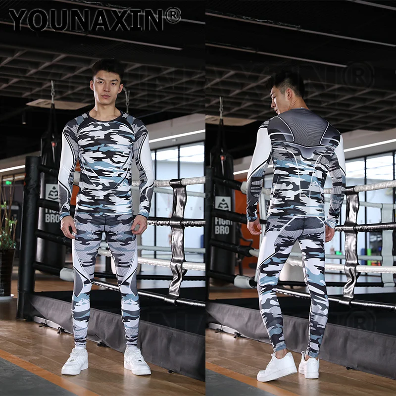 Men's Running Leggings Compression Sportswear Gym Fitness Tights Workout Training Jogging Sports Trousers Sport Pants Quick Dry
