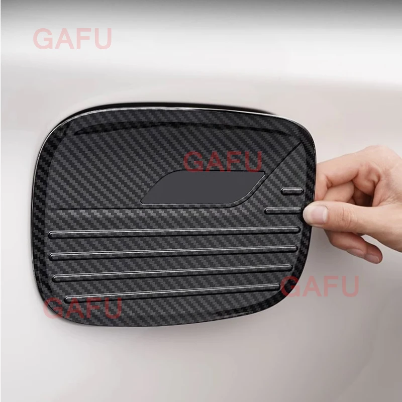 

Carbon fibre 1PCS Exterior Oil Fuel Tank Cap Cover Trim For Ford Explorer 2020-2023 Car styling Chromium Accessories