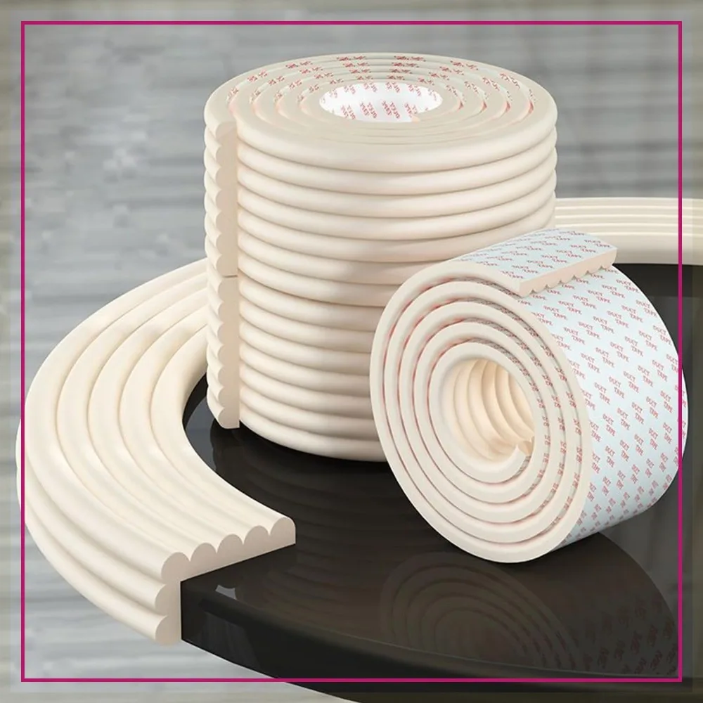 

Foam Edge Protector for Baby, 6.5ft White Corner Bumper Guard for Furniture, Desk, Table, Fireplace