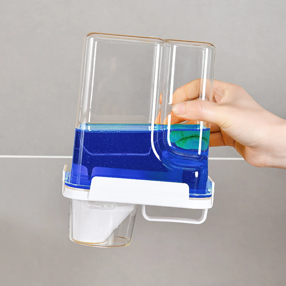 Dispenser di sapone per bucato di grande capacità sigillo detergente ammorbidente contenitore per polvere con misurino e beccuccio scatola di