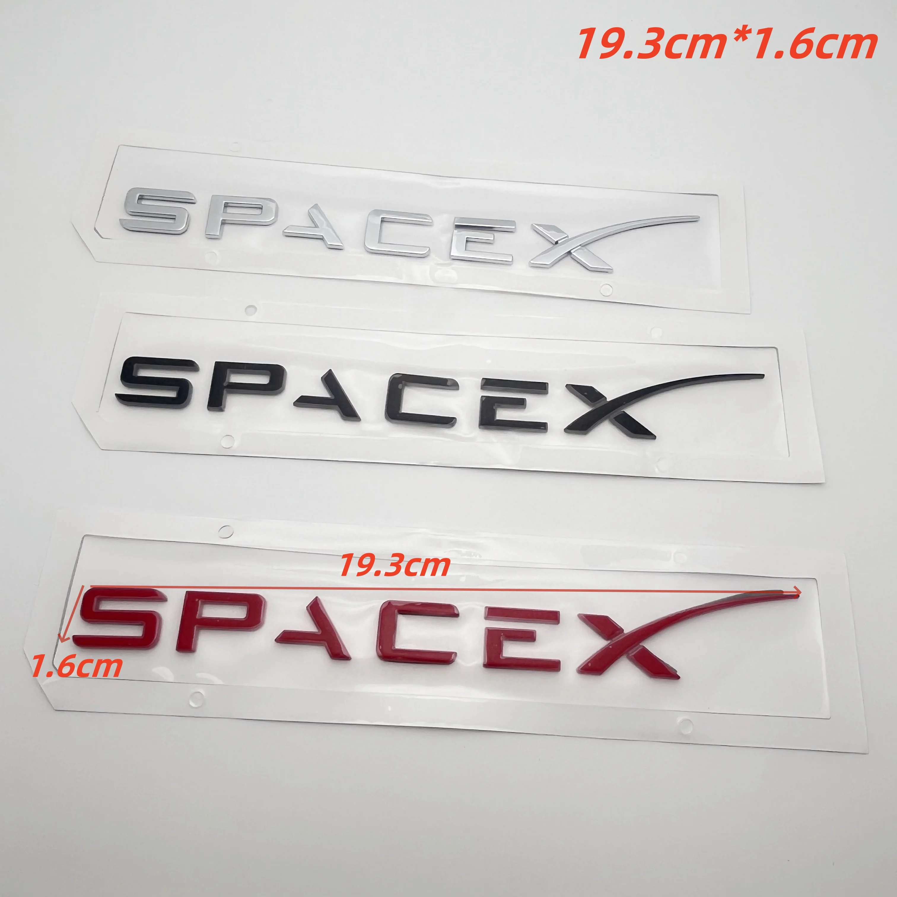 

1pcs/Set ABS Car SpaceX Letter Stickers FitFor Model Y S 3 X Letters SpaceX Logo Rear Emblem Badge Trunk Car Styling Accessories