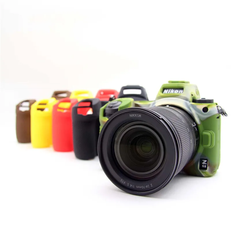 Soft Silicon Rubber Sleeve Armor Case Body Cover Protector Frame Skin for Nikon Z6II Z7II Z5 Mirrorless Camera Protective Bag