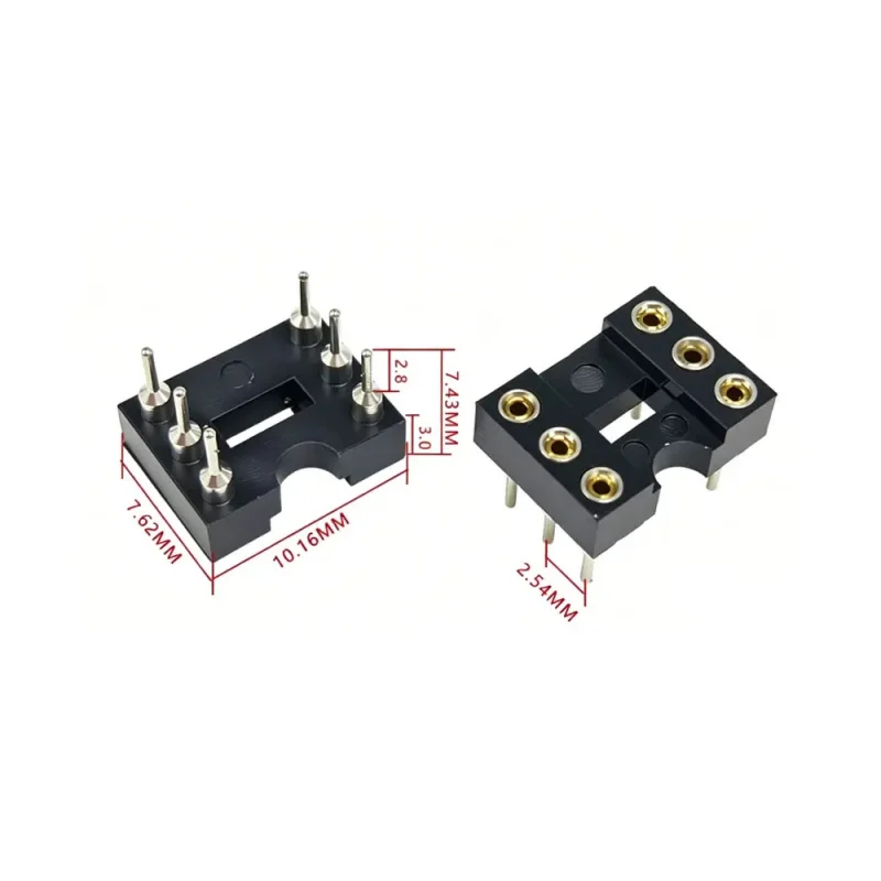 5PCS DIP-8 DIP14 DIP16 DIP18 DIP20 DIP24 DIP28 DIP32 DIP40 PIN Round IC SOCKET  Round Hole DIP IC Sockets Adaptor Solder Type