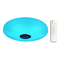 12 Inch Ceiling Light with Remote Control with RGB Bluetooth Speaker 24W LED Flush Mount Shower Light Fixture EU Plug