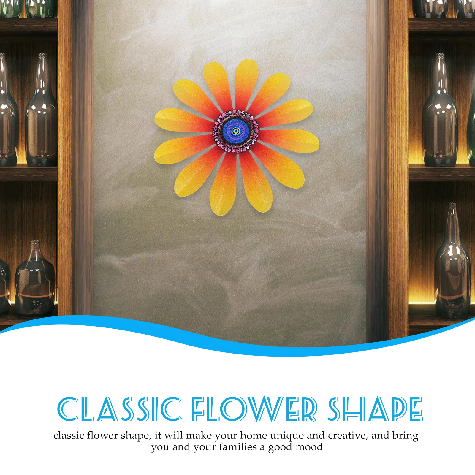 

2pcs Metal Flowers Iron Flower Wall nament Yellow Hanging Art Crafts Bedroom Decor Dining Room Front Porch Signs Wall