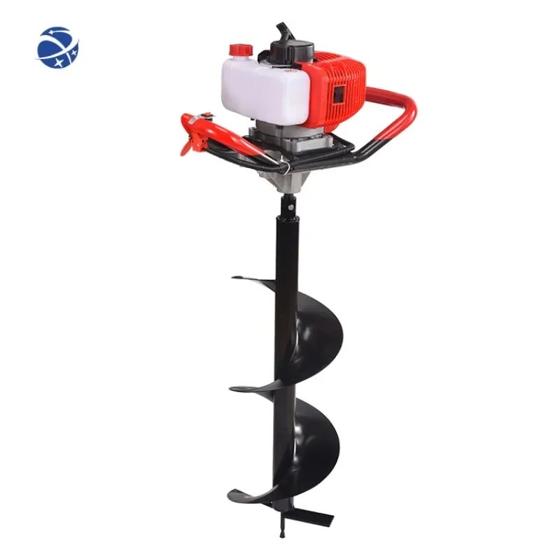 YunYi 2 Stroke Post Gasoline Ground Hole Drilling Machine Earth Auger Engine Ground Hole Drill Earth Auger Portable Ground Drill