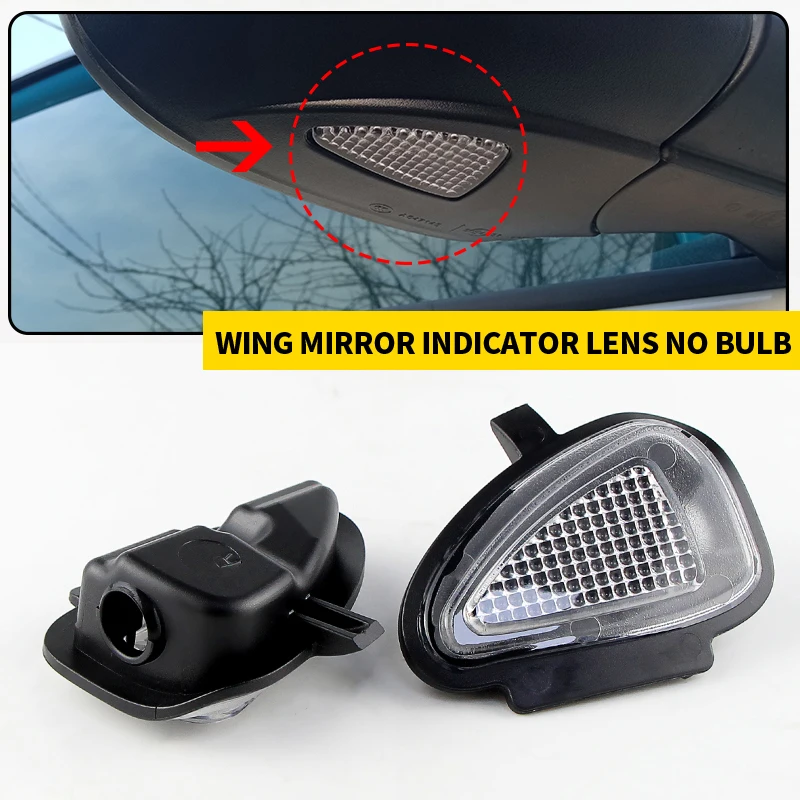 2 Piezas para VW Golf 6 Limusina Cabriolet Variant Touran, Carcasas de Luces de Cortesía LED para Espejos Laterales, Sin Bombilla, 6R0945291