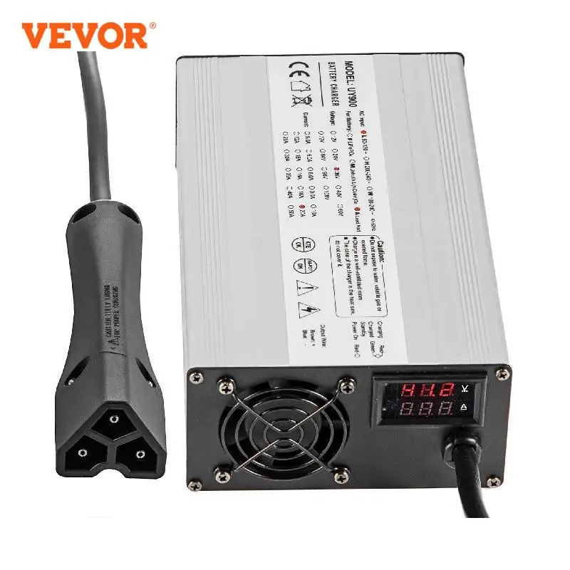 VEVOR 36V 18A / 48V 15A caricabatteria per carrello da Golf per la ricarica di batterie al piombo e al silicio spina a 3 Pin spina Splayed LED