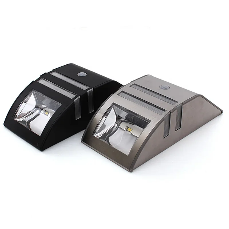 Solar Stainless Steel Wall Light Stainless Steel Solar Fence Light Step Fence Light Factory Indoor Outdoor Lighting