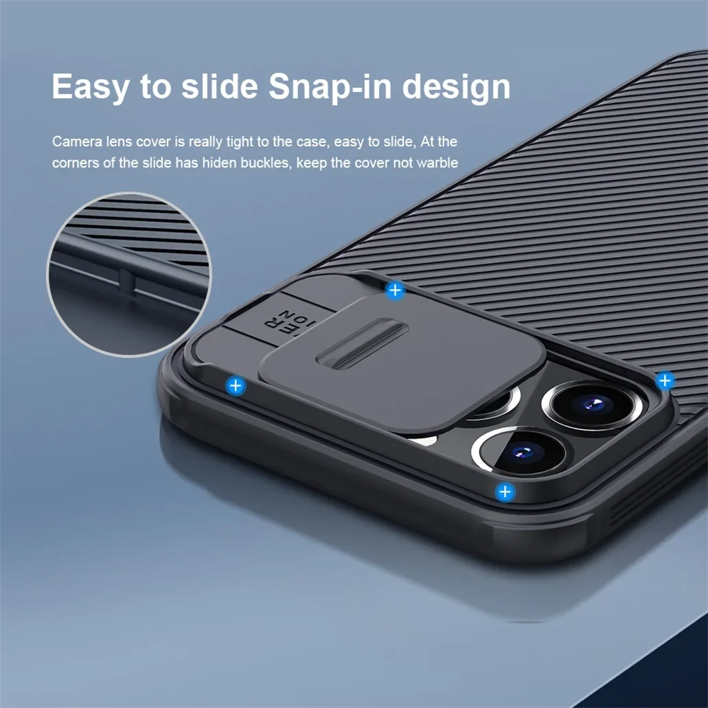 For iPhone 13 12 / Pro / Max Case NILLKIN CamShield Magnetic Case Support Mag-Safe Slide Camera Lens Cover For iPhone13 12 Mini