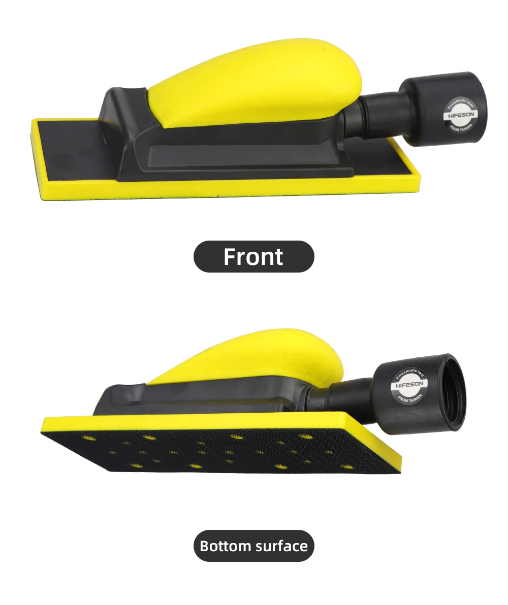 HIFESON Handheld Sander Manual Sandpaper Tool Sanding Block Dust Extraction Hand Polisher Grinding Machine For Metal Wood Work