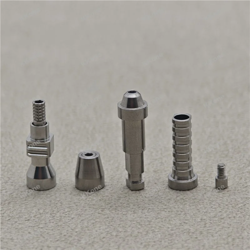 10Pcs Adin Multi‑unit Analog Temporary Abutment Open‑tray Transfer Post Protective Cap Grade 5 Titanium Dental Implant Parts