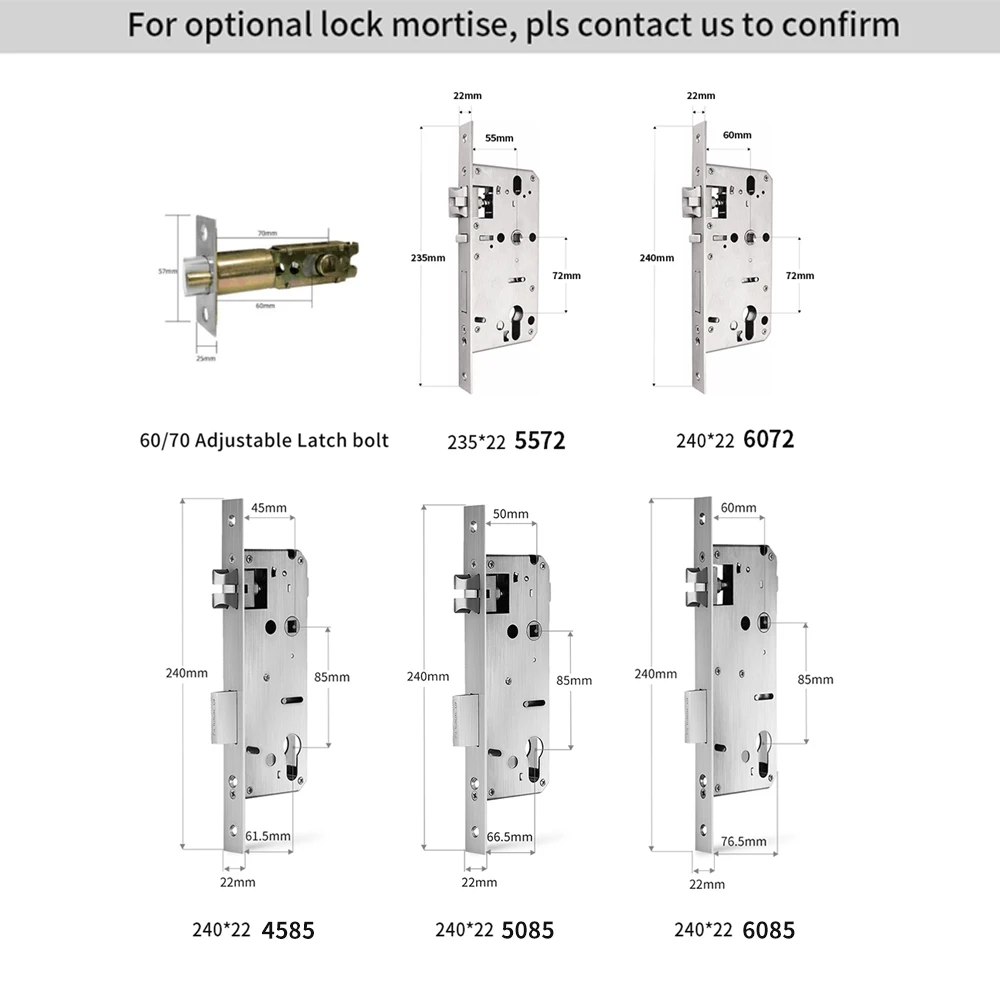 Tuya APP Controlled Apartment Fingerprint Digital Lock Silver Black Keyless Security Interior Wooden Door Smart Handle  Lock