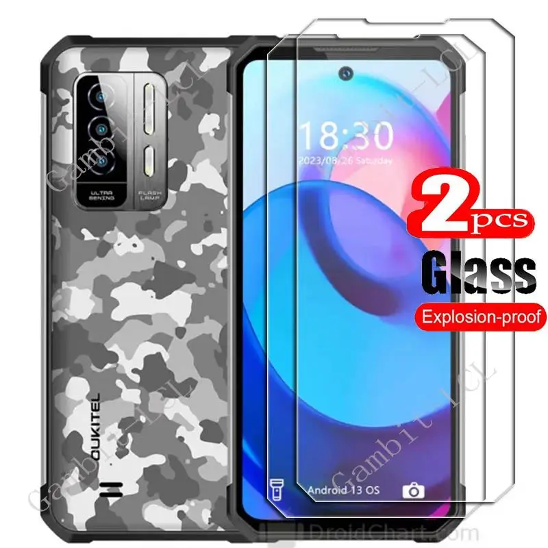2 sztuki do Oukitel WP27 wytrzymała 6.78 "hartowana szkło ochronne na OukitelWP27 WP 27 folia zabezpieczająca ekran pokrowiec
